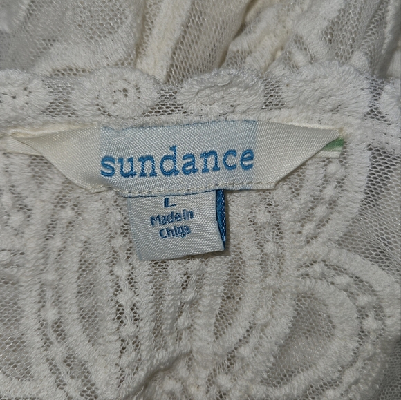 Sundance ivory white lace cardigan jacket Womens Large - Picture 3 of 11